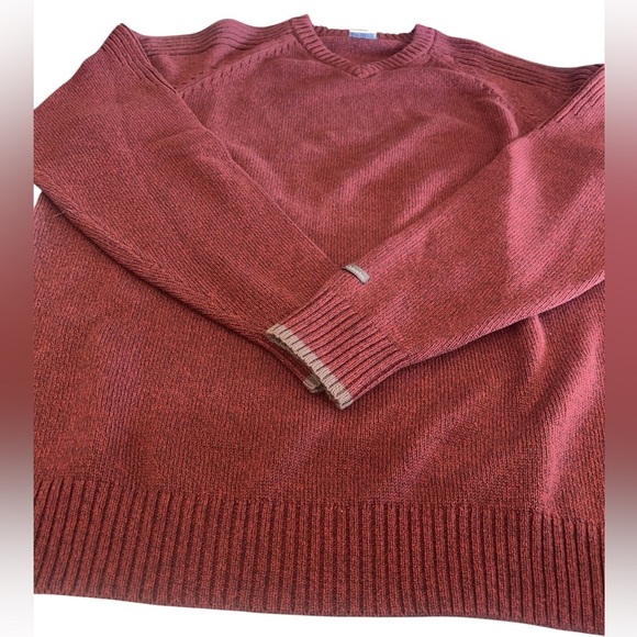 {NWOT Columbia Men’s Cotton V-Neck Sweater in Burgundy Size XL} - Picture 6 of 10